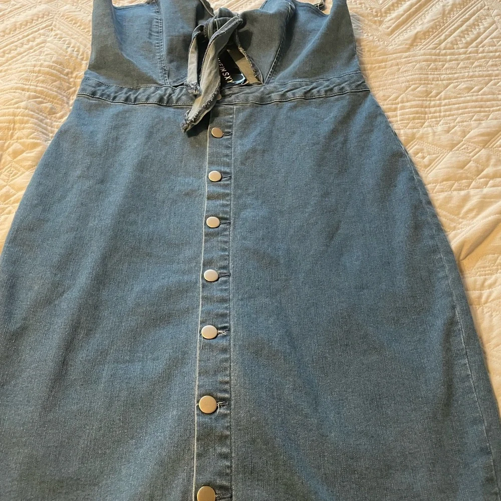 SHEIN Blue Denim Dress - Picture 8 of 12